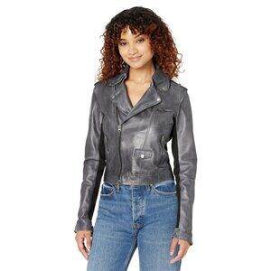 jakett NEW YORK Piper Moto Jacket Patina Leather Black SM